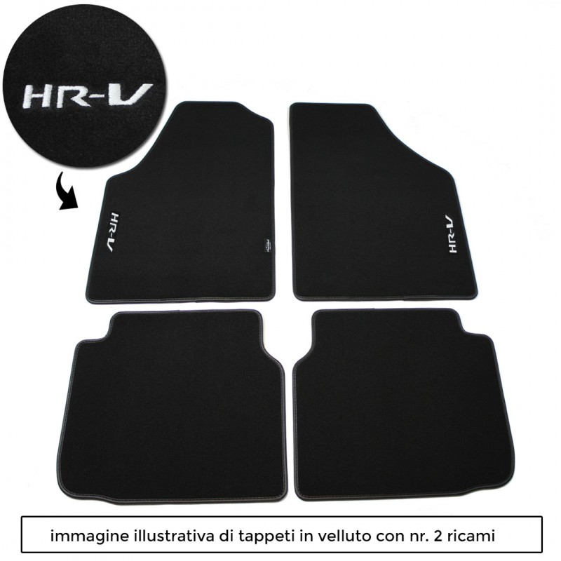 Logo HR-V con 2 ricami diretti su tappeti anteriori