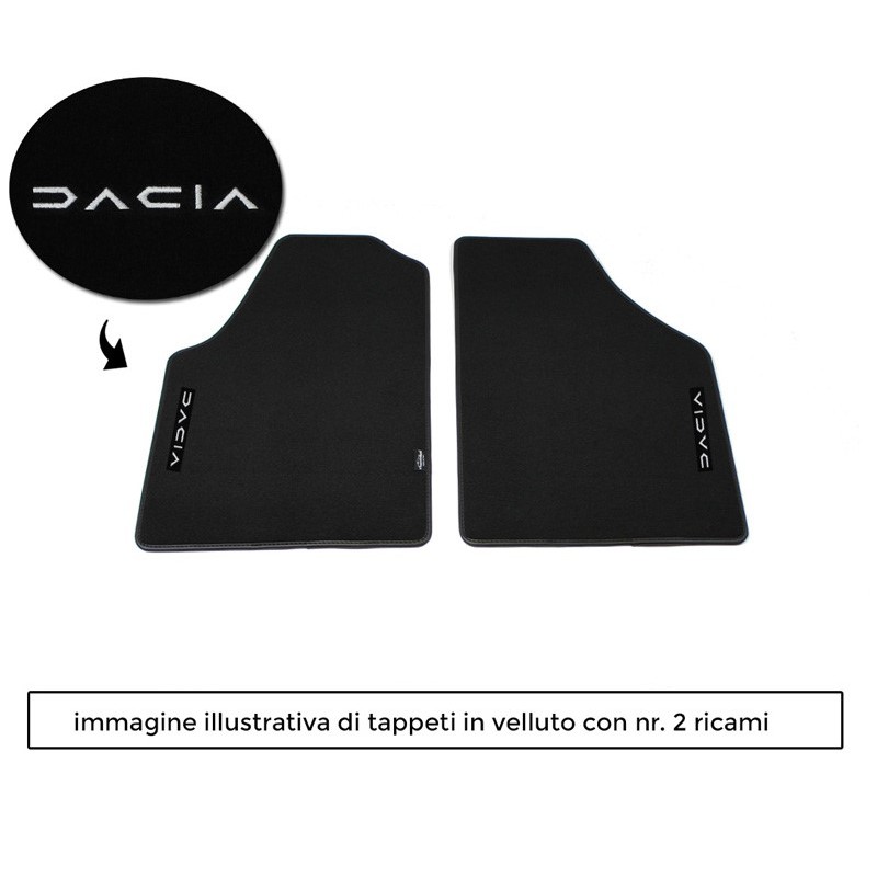 Logo DACIA VAN con 2 ricami diretti su tappeti anteriori