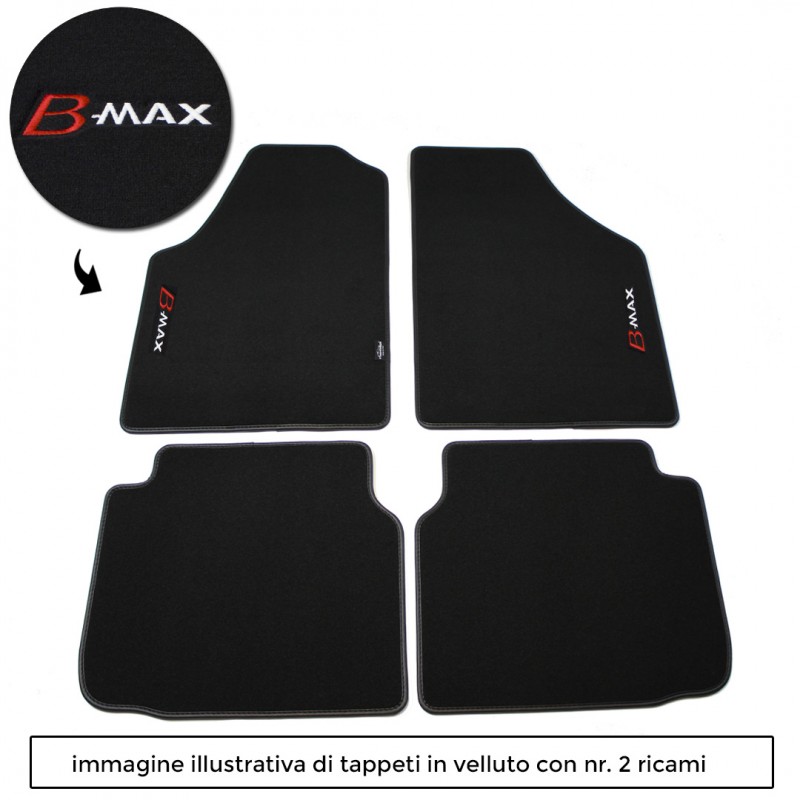 Logo B-MAX con 2 ricami diretti su tappeti anteriori